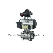 Double Acting Stainless Steel Pneumatic Actuator Thread Ball Valve (Q611F)